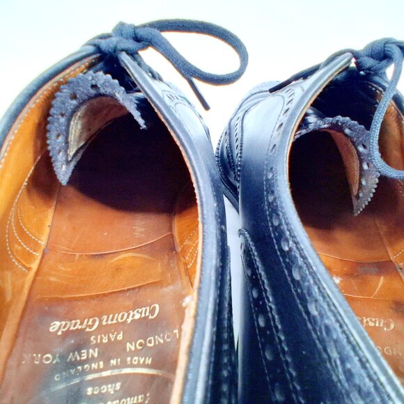 Church’s Custom Grade Black Leather Brogue Oxford Dress Shoes Men’s US 10 - Picture 11 of 13
